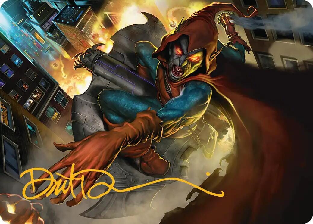 Hobgoblin, Mantled Marauder Art Card (Gold-Stamped Signature) [Marvel's Spider-Man Art Series] MTG Single Magic: The Gathering  | Multizone: Comics And Games