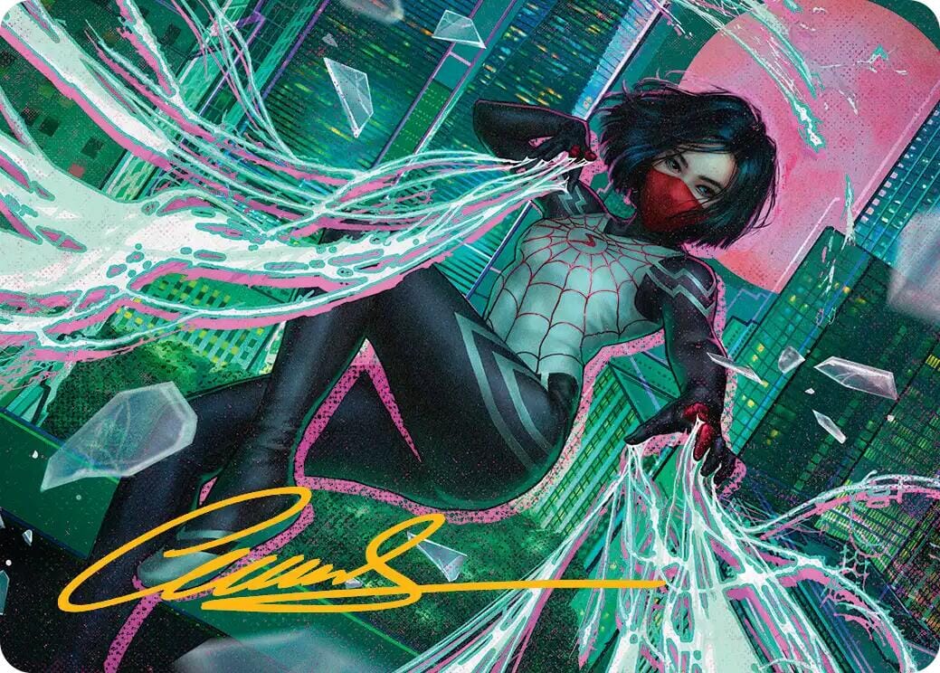 Silk, Web Weaver Art Card (29/54) (Gold-Stamped Signature) [Marvel's Spider-Man Art Series] MTG Single Magic: The Gathering  | Multizone: Comics And Games