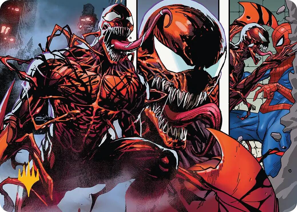 Carnage, Crimson Chaos Art Card (Gold-Stamped Planeswalker Symbol) [Marvel's Spider-Man Art Series] MTG Single Magic: The Gathering  | Multizone: Comics And Games