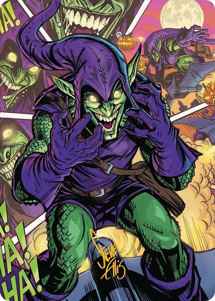 Green Goblin Art Card (49/54) (Gold-Stamped Signature) [Marvel's Spider-Man Art Series] MTG Single Magic: The Gathering  | Multizone: Comics And Games