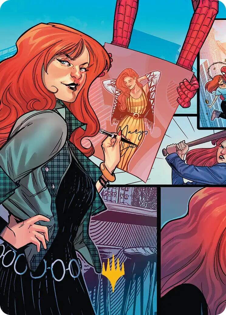 Mary Jane Watson Art Card (Gold-Stamped Planeswalker Symbol) [Marvel's Spider-Man Art Series] MTG Single Magic: The Gathering  | Multizone: Comics And Games