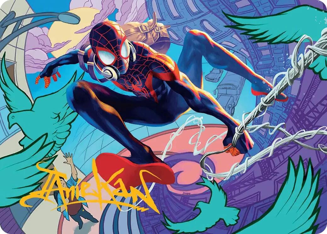 Spider-Man, Brooklyn Visionary Art Card (Gold-Stamped Signature) [Marvel's Spider-Man Art Series] MTG Single Magic: The Gathering  | Multizone: Comics And Games