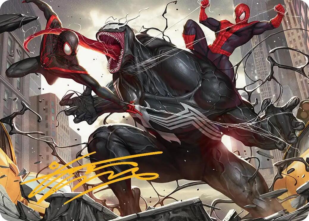 Terrific Team-Up Art Card (Gold-Stamped Signature) [Marvel's Spider-Man Art Series] MTG Single Magic: The Gathering  | Multizone: Comics And Games
