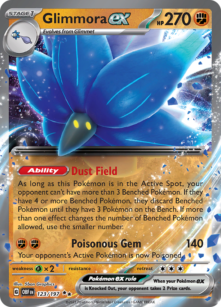 Glimmora ex (123/197) [Scarlet & Violet: Obsidian Flames] Pokemon Single Pokémon  | Multizone: Comics And Games