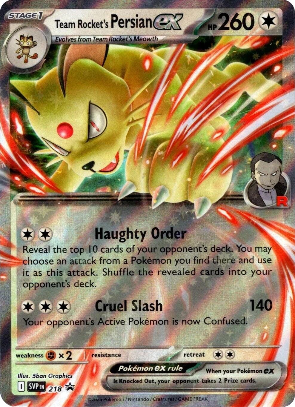 Team Rocket's Persian ex (218) [Scarlet & Violet: Black Star Promos] Pokemon Single Pokémon  | Multizone: Comics And Games