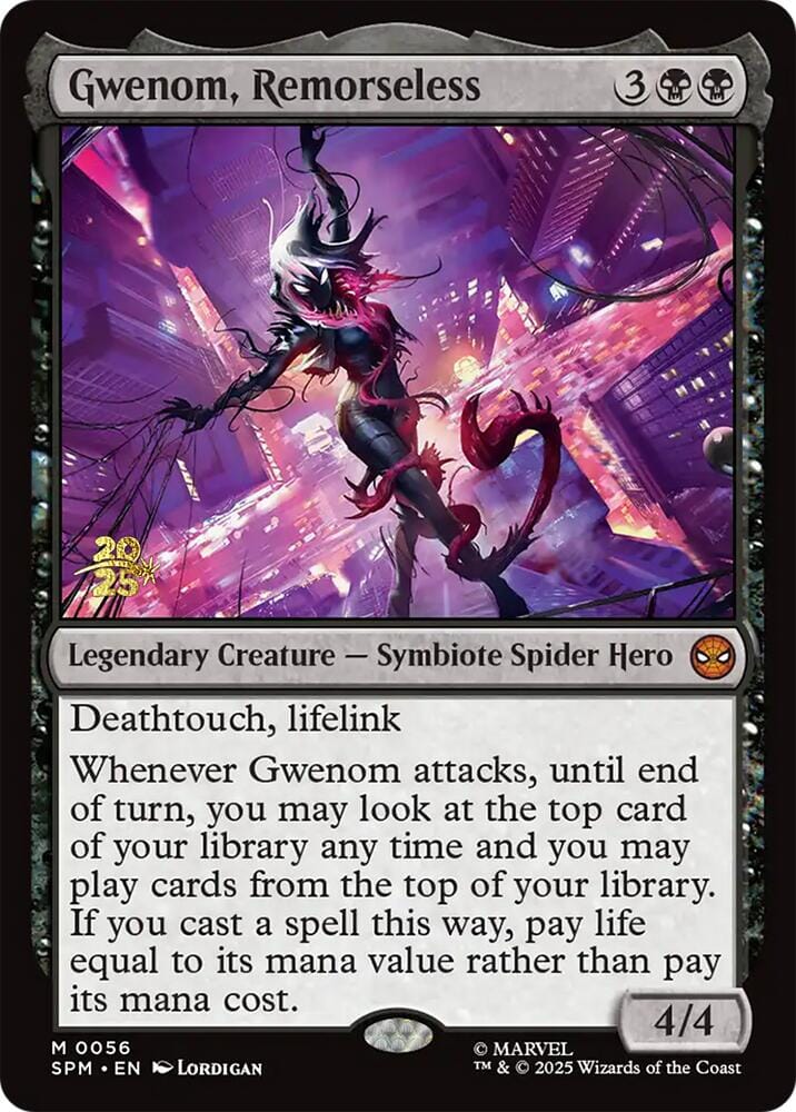 Gwenom, Remorseless [Marvel's Spider-Man Prerelease Promos] MTG Single Magic: The Gathering  | Multizone: Comics And Games