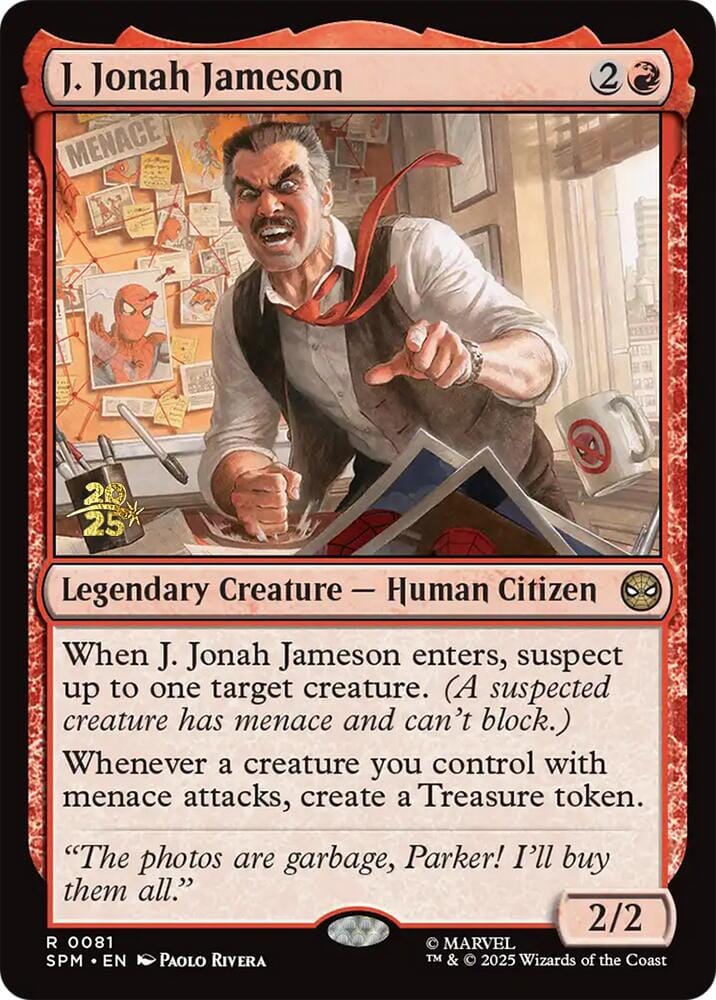 J. Jonah Jameson [Marvel's Spider-Man Prerelease Promos] MTG Single Magic: The Gathering  | Multizone: Comics And Games