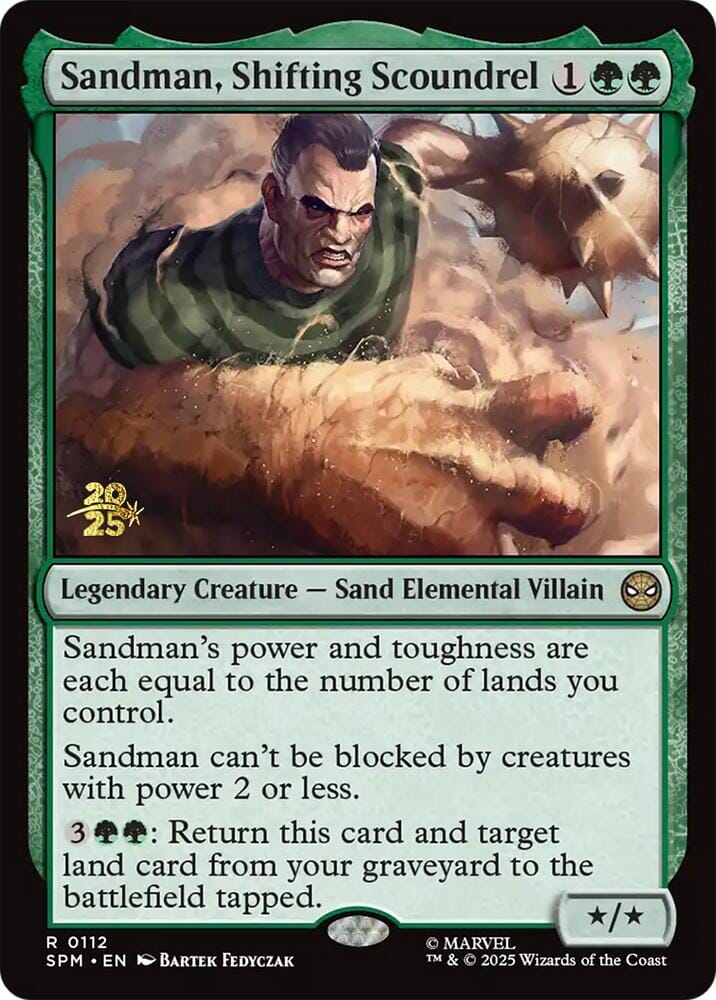 Sandman, Shifting Scoundrel [Marvel's Spider-Man Prerelease Promos] MTG Single Magic: The Gathering  | Multizone: Comics And Games