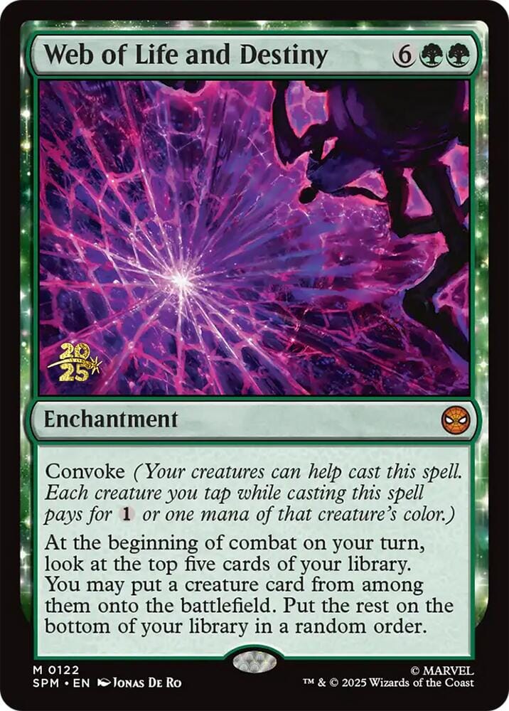 Web of Life and Destiny [Marvel's Spider-Man Prerelease Promos] MTG Single Magic: The Gathering  | Multizone: Comics And Games