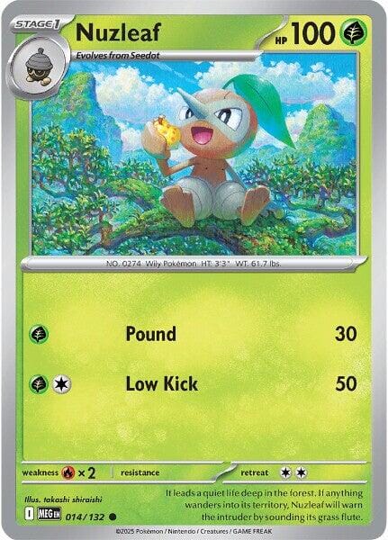 Nuzleaf (014/132) [Mega Evolution: Base Set] Pokemon Single Pokémon  | Multizone: Comics And Games
