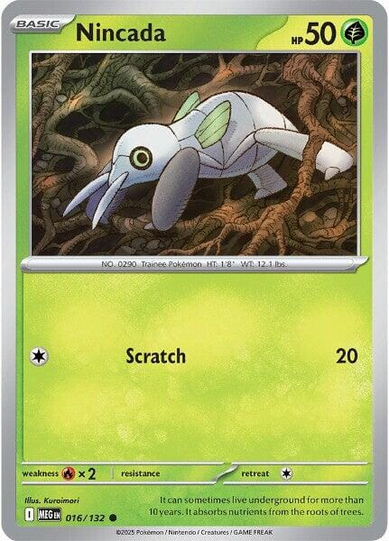 Nincada (016/132) [Mega Evolution: Base Set] Pokemon Single Pokémon  | Multizone: Comics And Games