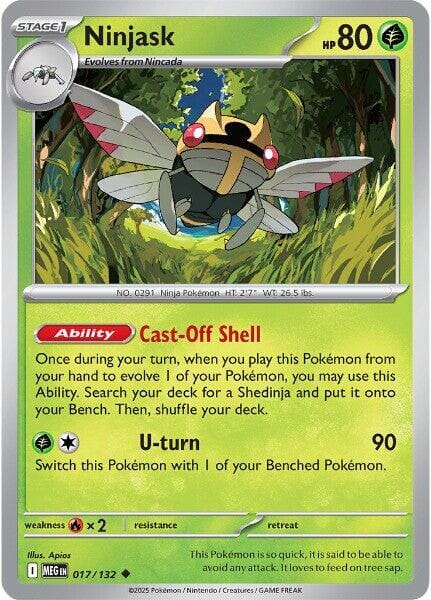Ninjask (017/132) [Mega Evolution: Base Set] Pokemon Single Pokémon  | Multizone: Comics And Games