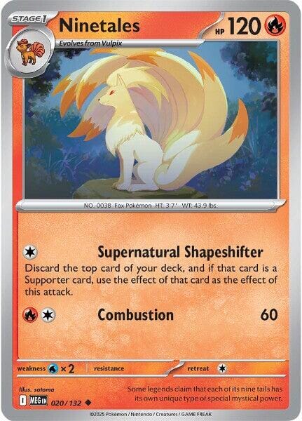 Ninetales (020/132) [Mega Evolution: Base Set] Pokemon Single Pokémon  | Multizone: Comics And Games