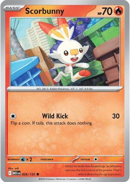 Scorbunny (026/132) [Mega Evolution: Base Set] Pokemon Single Pokémon  | Multizone: Comics And Games