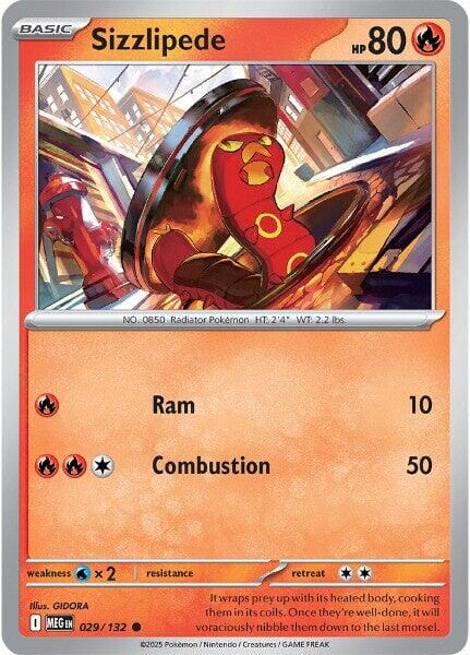 Sizzlipede (029/132) [Mega Evolution: Base Set] Pokemon Single Pokémon  | Multizone: Comics And Games