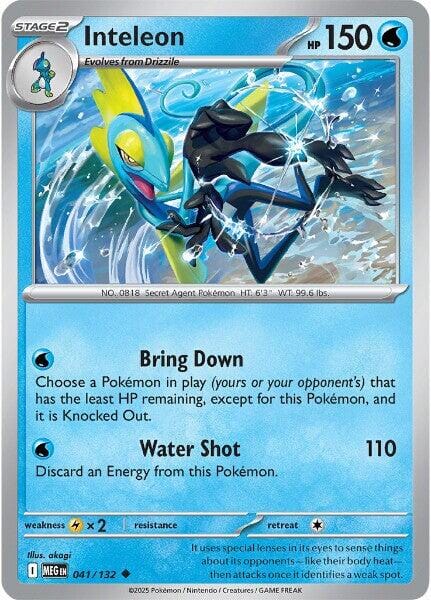 Inteleon (041/132) [Mega Evolution: Base Set] Pokemon Single Pokémon  | Multizone: Comics And Games