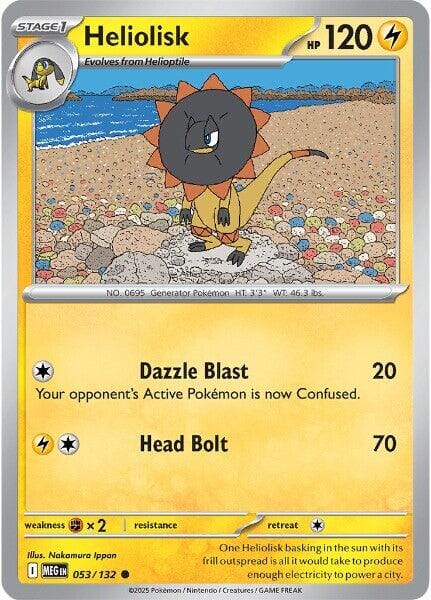Heliolisk (053/132) [Mega Evolution: Base Set] Pokemon Single Pokémon  | Multizone: Comics And Games