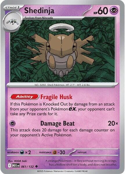 Shedinja (061/132) [Mega Evolution: Base Set] Pokemon Single Pokémon  | Multizone: Comics And Games