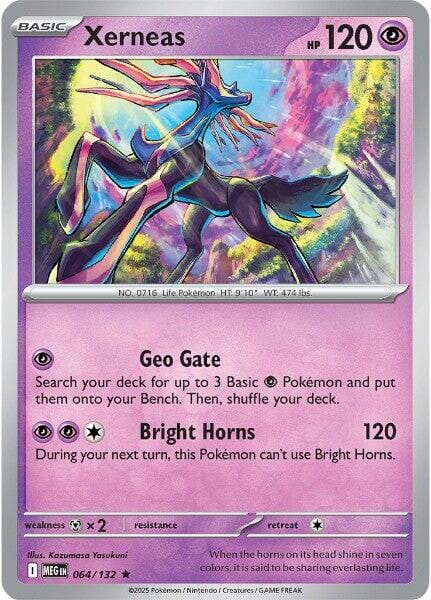 Xerneas (064/132) [Mega Evolution: Base Set] Pokemon Single Pokémon  | Multizone: Comics And Games