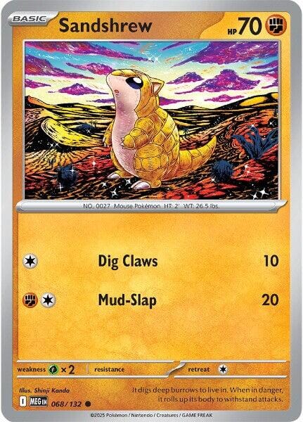 Sandshrew (068/132) [Mega Evolution: Base Set] Pokemon Single Pokémon  | Multizone: Comics And Games