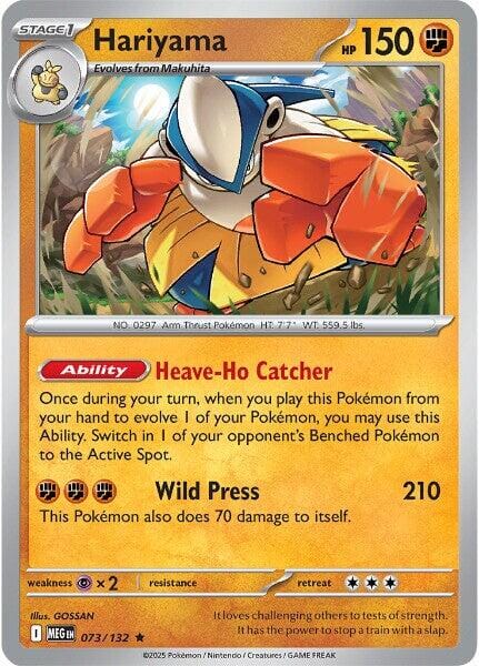 Hariyama (073/132) [Mega Evolution: Base Set] Pokemon Single Pokémon  | Multizone: Comics And Games