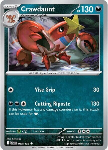 Crawdaunt (085/132) [Mega Evolution: Base Set] Pokemon Single Pokémon  | Multizone: Comics And Games