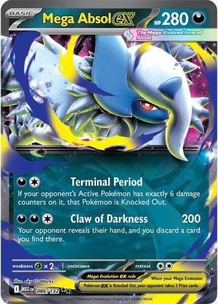 Mega Absol ex (086/132) [Mega Evolution: Base Set] Pokemon Single Pokémon  | Multizone: Comics And Games