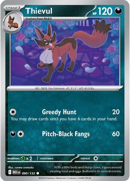 Thievul (090/132) [Mega Evolution: Base Set] Pokemon Single Pokémon  | Multizone: Comics And Games