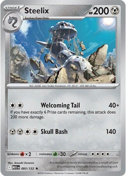 Steelix (093/132) [Mega Evolution: Base Set] Pokemon Single Pokémon  | Multizone: Comics And Games