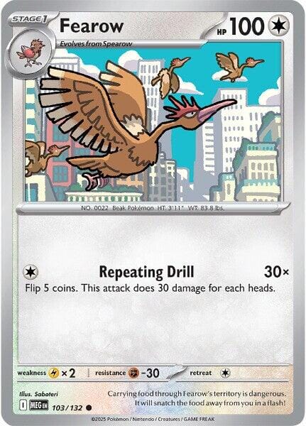 Fearow (103/132) [Mega Evolution: Base Set] Pokemon Single Pokémon  | Multizone: Comics And Games