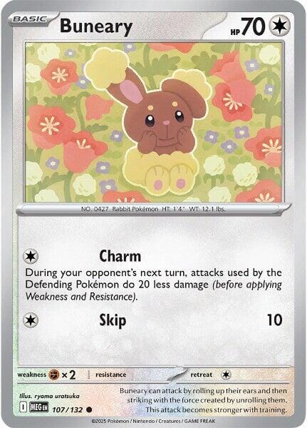 Buneary (107/132) [Mega Evolution: Base Set] Pokemon Single Pokémon  | Multizone: Comics And Games