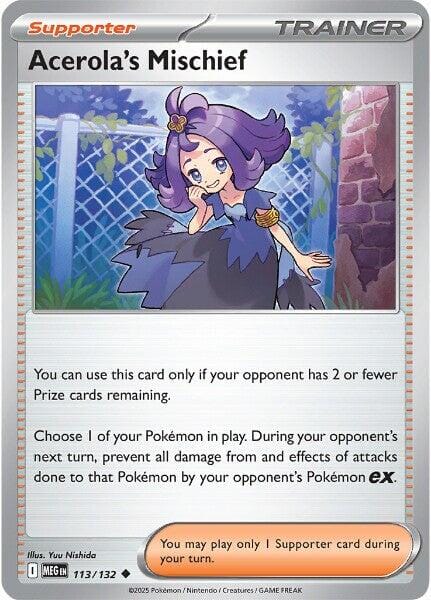 Acerola's Mischief (113/132) [Mega Evolution: Base Set] Pokemon Single Pokémon  | Multizone: Comics And Games