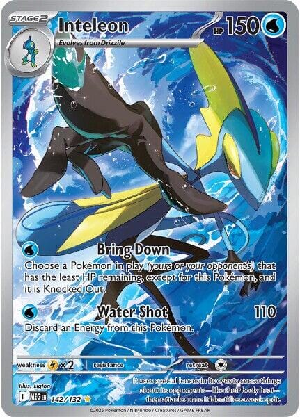Inteleon (142/132) [Mega Evolution: Base Set] Pokemon Single Pokémon  | Multizone: Comics And Games