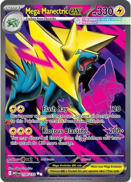 Mega Manectric ex (158/132) [Mega Evolution: Base Set] Pokemon Single Pokémon  | Multizone: Comics And Games