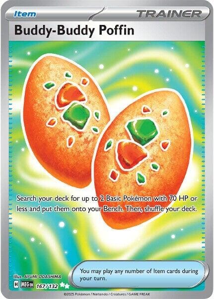 Buddy-Buddy Poffin (167/132) [Mega Evolution: Base Set] Pokemon Single Pokémon  | Multizone: Comics And Games