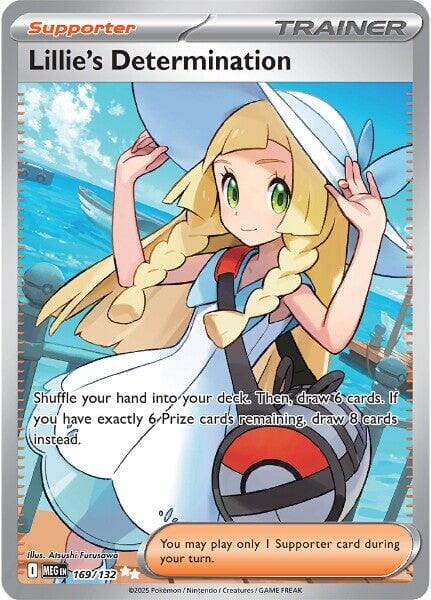 Lillie's Determination (169/132) [Mega Evolution: Base Set] Pokemon Single Pokémon  | Multizone: Comics And Games