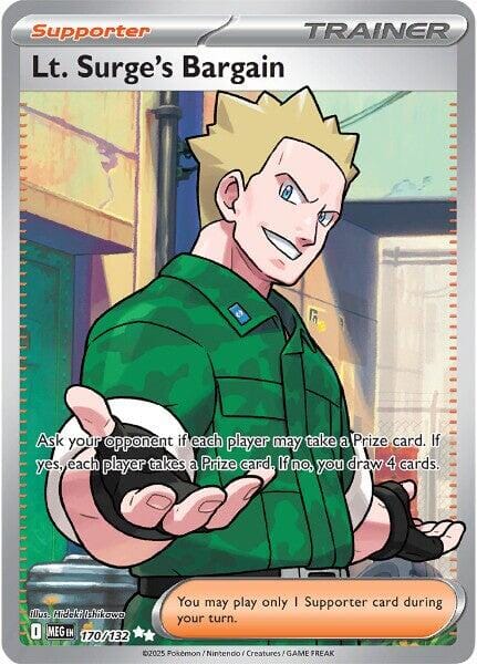 Lt. Surge's Bargain (170/132) [Mega Evolution: Base Set] Pokemon Single Pokémon  | Multizone: Comics And Games