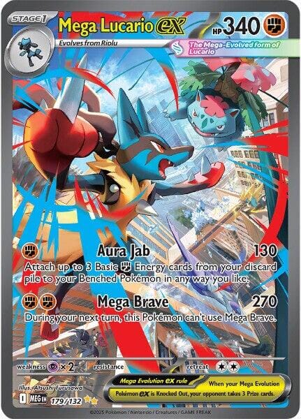 Mega Lucario ex (179/132) [Mega Evolution: Base Set] Pokemon Single Pokémon  | Multizone: Comics And Games