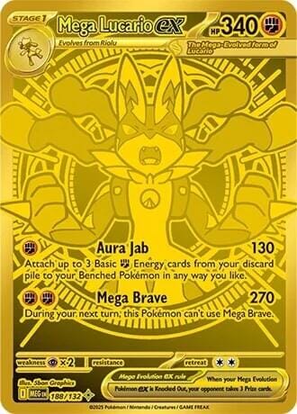 Mega Lucario ex (188/132) [Mega Evolution: Base Set] Pokemon Single Pokémon  | Multizone: Comics And Games