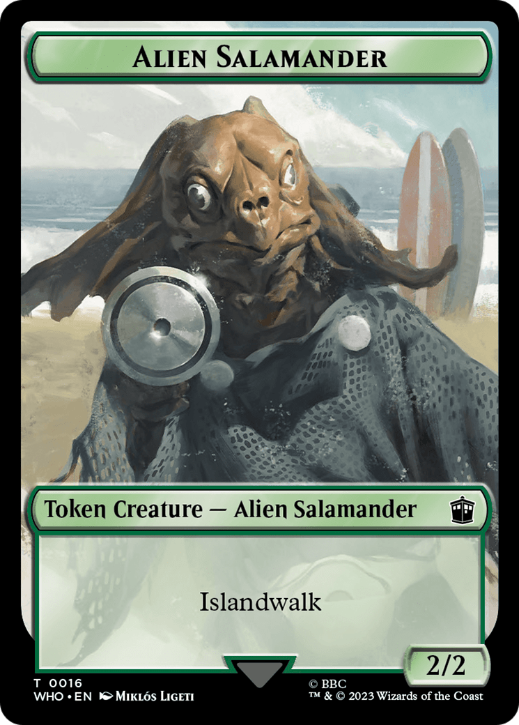 Alien // Alien Salamander Double-Sided Token [Doctor Who Tokens] MTG Single Magic: The Gathering  | Multizone: Comics And Games