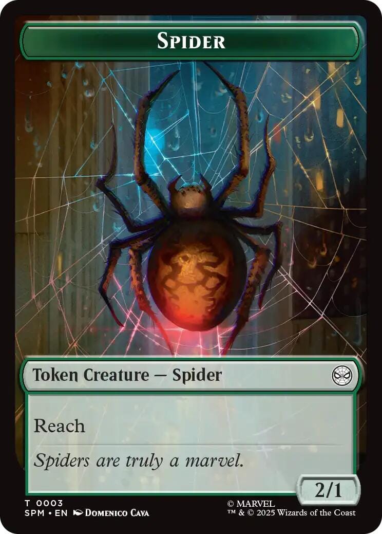 Spider // Treasure Double-Sided Token [Marvel's Spider-Man Tokens] MTG Single Magic: The Gathering  | Multizone: Comics And Games