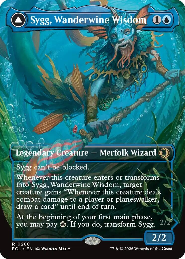 Sygg, Wanderwine Wisdom (Borderless) [Lorwyn Eclipsed] MTG Single Magic: The Gathering  | Multizone: Comics And Games