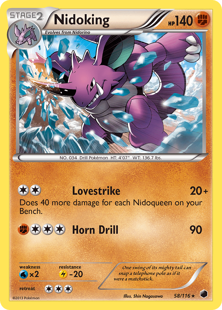 Nidoking (58/116) [Black & White: Plasma Freeze] Pokemon Single Pokémon  | Multizone: Comics And Games
