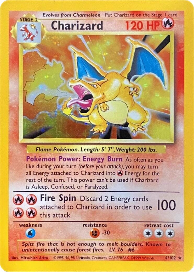 Charizard (004/102) (Black Dot Error) [Base Set 2] Pokemon Single Pokémon  | Multizone: Comics And Games