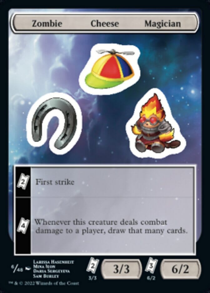 Zombie Cheese Magician [Unfinity Stickers] MTG Single Magic: The Gathering  | Multizone: Comics And Games