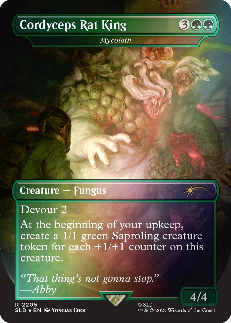 Cordyceps Rat King - Mycoloth (Rainbow Foil) [Secret Lair Drop Series] MTG Single Magic: The Gathering  | Multizone: Comics And Games