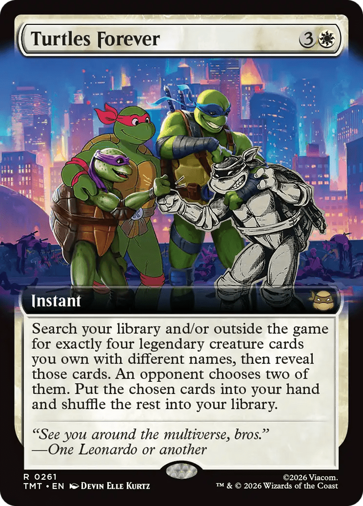 Turtles Forever (Extended Art) [Teenage Mutant Ninja Turtles] MTG Single Magic: The Gathering  | Multizone: Comics And Games