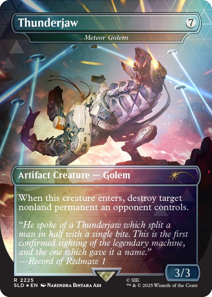 Thunderjaw - Meteor Golem (Rainbow Foil) [Secret Lair Drop Series] MTG Single Magic: The Gathering  | Multizone: Comics And Games