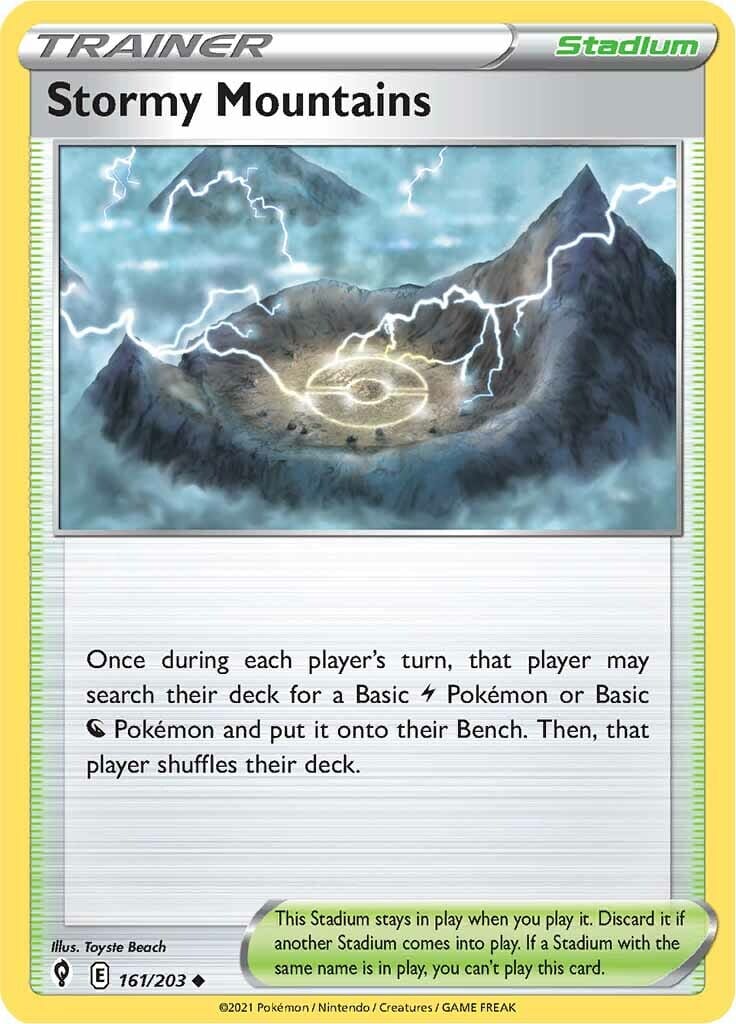 Stormy Mountains (161/203) [Sword & Shield: Evolving Skies] Pokemon Single Pokémon  | Multizone: Comics And Games