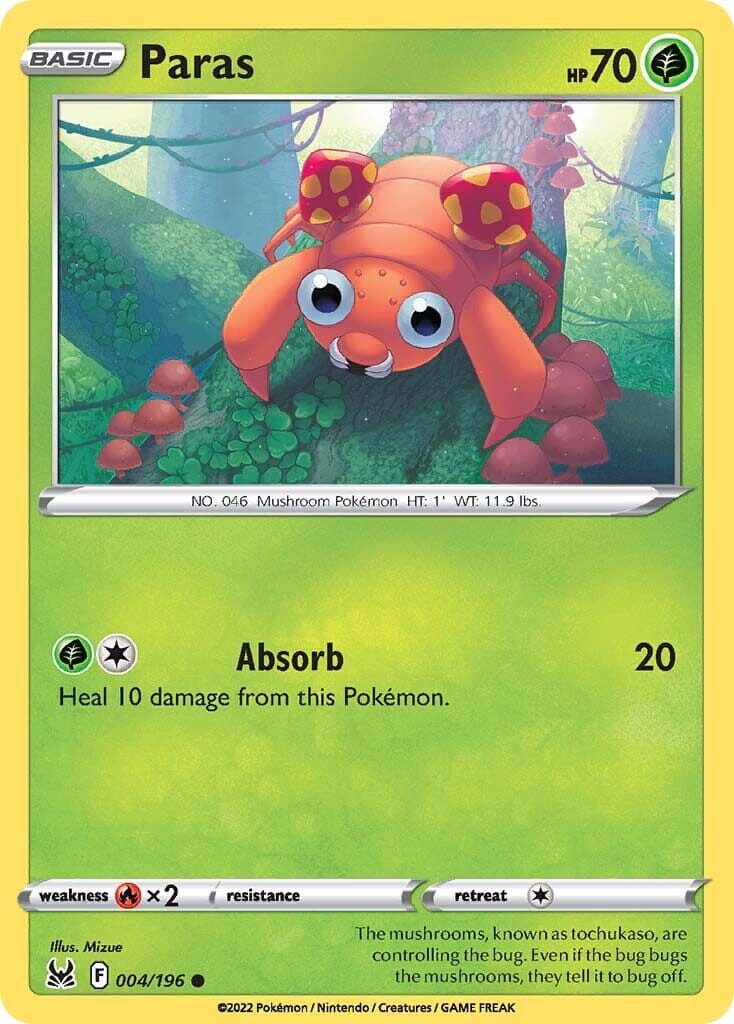 Paras (004/196) [Sword & Shield: Lost Origin] Pokemon Single Pokémon  | Multizone: Comics And Games